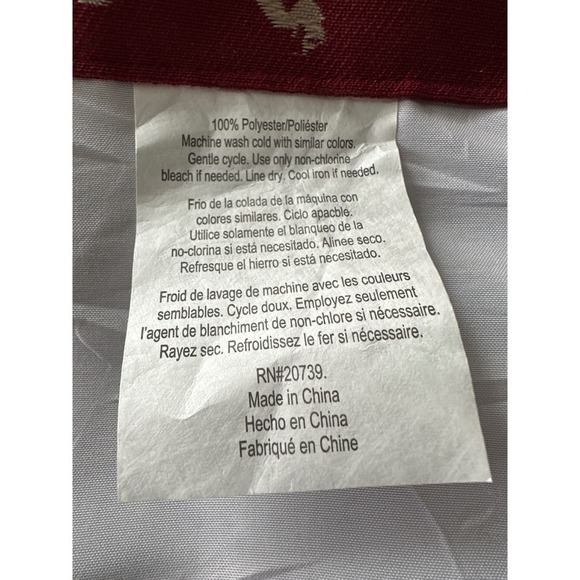 Winston Porter Red/Gold Floral Tie-Up Window Valance - Picture 3 of 3